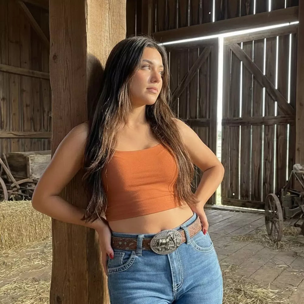 Fivela Cowgirl com Canivete Secreto - Esporatto