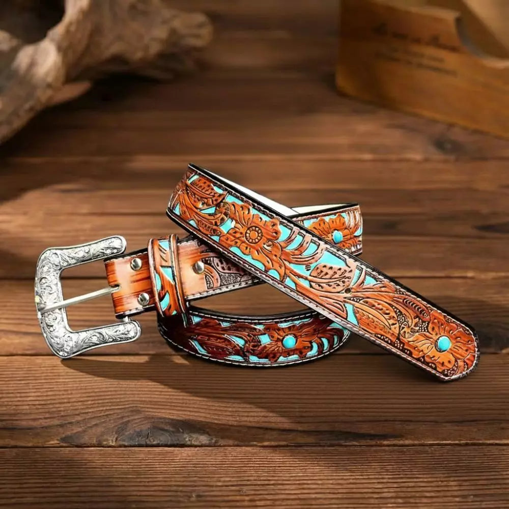 Cinto de Couro "Sierra" com Fivela Removível - Esporatto