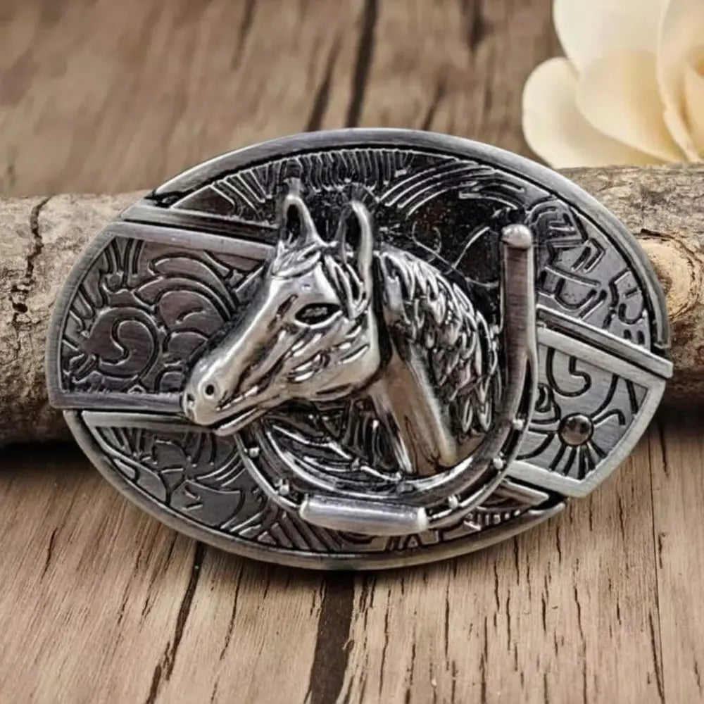 Fivela Cavalo de Aço com Canivete Secreto - Esporatto