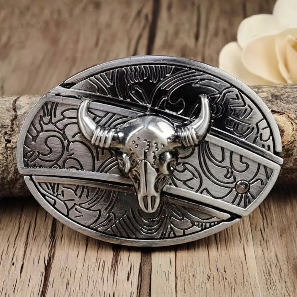 Fivela Cabeça de Touro com Canivete Secreto - Esporatto