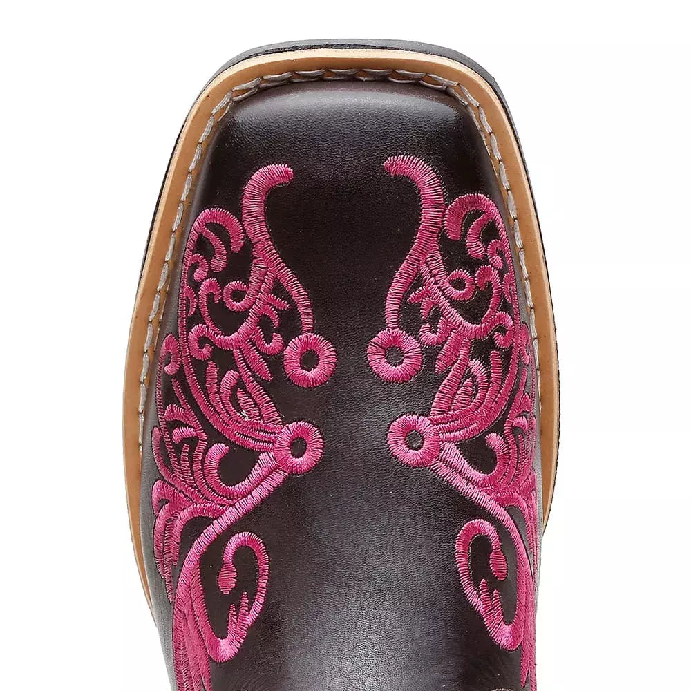 Bota Texana Feminina "Floral Rosa" - Esporatto