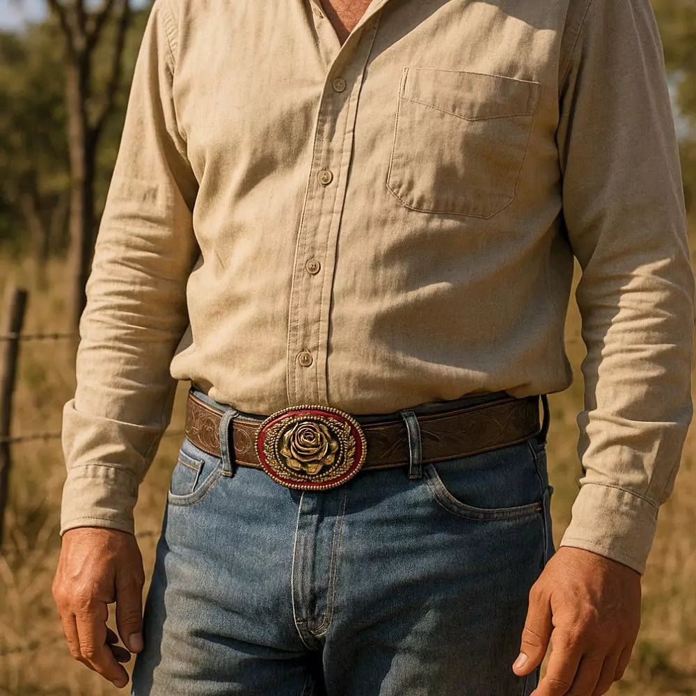 Cinto Rosetta do Deserto em Couro Premium – Esporatto