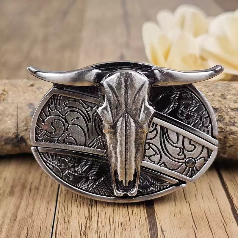 Fivela LongHorn com Canivete Secreto - Esporatto