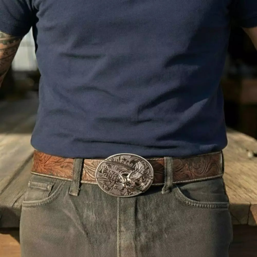 Fivela Águia Americana com Canivete Secreto - Esporatto